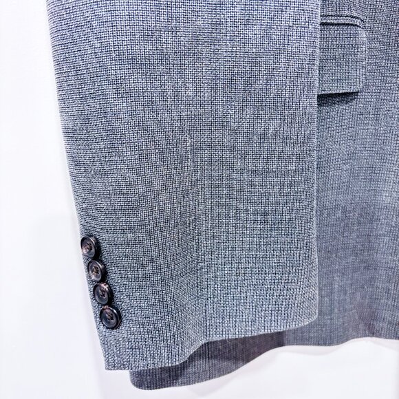 MOORES Grey silk wool blazer | Mens tailored classic lightweight | 46R * - Picture 4 of 8